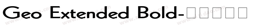 Geo Extended Bold字体转换